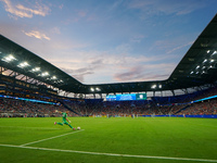 Montreal goalie Jonathan Sirols kicks the ball into play during the Major League Soccer match between FC Cincinnati and CF Montreal at TQL S...