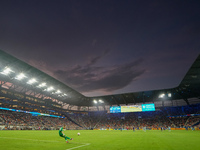 Montreal goalie Jonathan Sirols kicks the ball into play during the Major League Soccer match between FC Cincinnati and CF Montreal at TQL S...