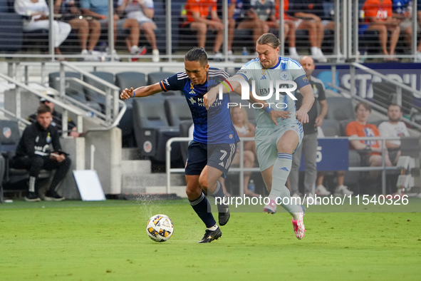 Cincinnati midfielder Yuya Kubo appears during the Major League Soccer match between FC Cincinnati and CF Montreal at TQL Stadium in Cincinn...