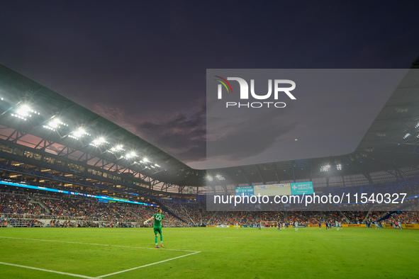 Montreal goalie Jonathan Sirols appears during the Major League Soccer match between FC Cincinnati and CF Montreal at TQL Stadium in Cincinn...