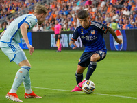 Cincinnati midfielder Luca Orellano appears during the Major League Soccer match between FC Cincinnati and CF Montreal at TQL Stadium in Cin...