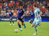 Cincinnati attacker Kevin Kelsy is seen during the Major League Soccer match between FC Cincinnati and CF Montreal at TQL Stadium in Cincinn...