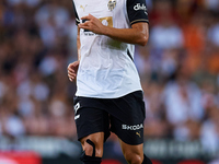 Luis Rioja of Valencia CF runs during the LaLiga EA Sports match between Valencia CF and Villarreal CF at Mestalla stadium in Valencia, Spai...