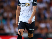 Luis Rioja of Valencia CF looks on during the LaLiga EA Sports match between Valencia CF and Villarreal CF at Mestalla stadium in Valencia,...