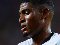 Cristhian Mosquera of Valencia CF looks on during the LaLiga EA Sports match between Valencia CF and Villarreal CF at Mestalla stadium in Va...