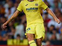 Dani Parejo of Villarreal CF is in action during the LaLiga EA Sports match between Valencia CF and Villarreal CF at Mestalla stadium in Val...