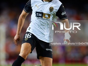 Diego Lopez of Valencia CF is in action during the LaLiga EA Sports match between Valencia CF and Villarreal CF at Mestalla stadium in Valen...