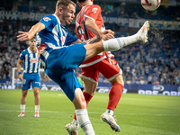 Adrian Embarba, Irvine Cardona during the LaLiga EA Sports match between RCD Espanyol de Barcelona and Rayo Vallecano, on August 31, 2024....