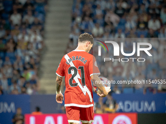 Adrian Embarba during the LaLiga EA Sports match between RCD Espanyol de Barcelona and Rayo Vallecano, on August 31, 2024.  (