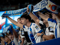 Fans of RCD Espanyol during the LaLiga EA Sports match between RCD Espanyol de Barcelona and Rayo Vallecano, on August 31, 2024.  (