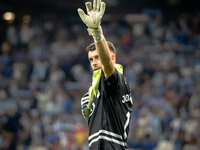 Joan Garcia during the LaLiga EA Sports match between RCD Espanyol de Barcelona and Rayo Vallecano, on August 31, 2024.  (