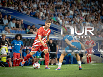 Jorge De Frutos, Alvaro Aguado during the LaLiga EA Sports match between RCD Espanyol de Barcelona and Rayo Vallecano, on August 31, 2024....