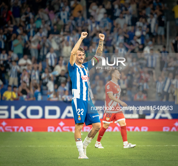 Carlos Romero during the LaLiga EA Sports match between RCD Espanyol de Barcelona and Rayo Vallecano, on August 31, 2024.  