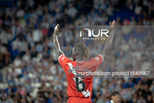 Pathe Ciss during the LaLiga EA Sports match between RCD Espanyol de Barcelona and Rayo Vallecano, on August 31, 2024.  