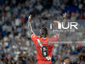 Pathe Ciss during the LaLiga EA Sports match between RCD Espanyol de Barcelona and Rayo Vallecano, on August 31, 2024.  (