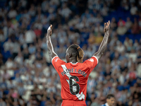 Pathe Ciss during the LaLiga EA Sports match between RCD Espanyol de Barcelona and Rayo Vallecano, on August 31, 2024.  (