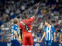 Pathe Ciss during the LaLiga EA Sports match between RCD Espanyol de Barcelona and Rayo Vallecano, on August 31, 2024.  (