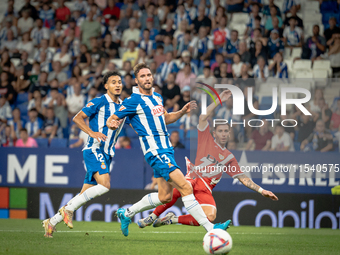 Adrian Embarba during the LaLiga EA Sports match between RCD Espanyol de Barcelona and Rayo Vallecano, on August 31, 2024.  (