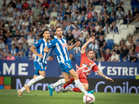 Adrian Embarba during the LaLiga EA Sports match between RCD Espanyol de Barcelona and Rayo Vallecano, on August 31, 2024.  (