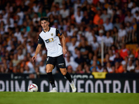 Pepelu of Valencia CF is in action during the LaLiga EA Sports match between Valencia CF and Villarreal CF at Mestalla stadium in Valencia,...