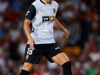 Pepelu of Valencia CF is in action during the LaLiga EA Sports match between Valencia CF and Villarreal CF at Mestalla stadium in Valencia,...