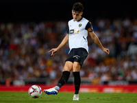 Pepelu of Valencia CF is in action during the LaLiga EA Sports match between Valencia CF and Villarreal CF at Mestalla stadium in Valencia,...