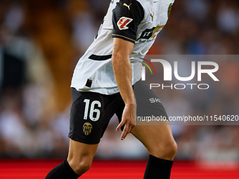 Diego Lopez of Valencia CF is in action during the LaLiga EA Sports match between Valencia CF and Villarreal CF at Mestalla stadium in Valen...