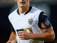 Pepelu of Valencia CF looks on during the LaLiga EA Sports match between Valencia CF and Villarreal CF at Mestalla stadium in Valencia, Spai...