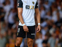 Rafa Mir of Valencia CF looks on during the LaLiga EA Sports match between Valencia CF and Villarreal CF at Mestalla stadium in Valencia, Sp...