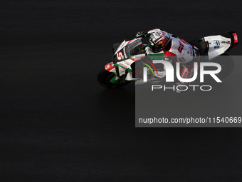 Johann Zarco (5) of France and Castrol Honda LCR Honda during the race day of the Gran Premio GoPro de Aragon at Motorland Aragon Circuit on...