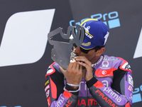 Jorge Martin (89) of Spain and Prima Pramac Racing Ducati during the race day of the Gran Premio GoPro de Aragon at Motorland Aragon Circuit...