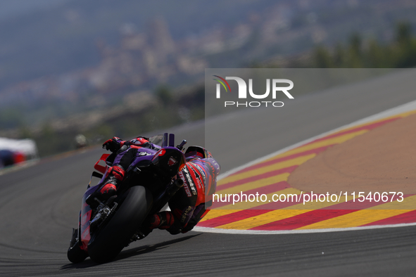 Jorge Martin (89) of Spain and Prima Pramac Racing Ducati during the race day of the Gran Premio GoPro de Aragon at Motorland Aragon Circuit...