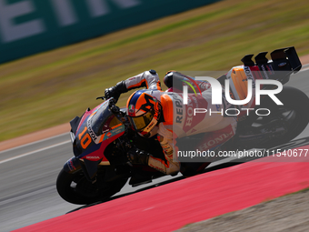 Luca Marini (10) of Italy and Repsol Honda Team during the race day of the Gran Premio GoPro de Aragon at Motorland Aragon Circuit on Septem...