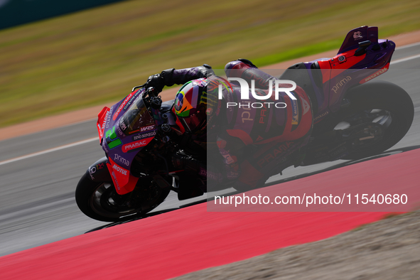 Franco Morbidelli (21) of Italy and Prima Pramac Racing Ducati during the race day of the Gran Premio GoPro de Aragon at Motorland Aragon Ci...