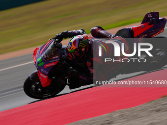 Franco Morbidelli (21) of Italy and Prima Pramac Racing Ducati during the race day of the Gran Premio GoPro de Aragon at Motorland Aragon Ci...