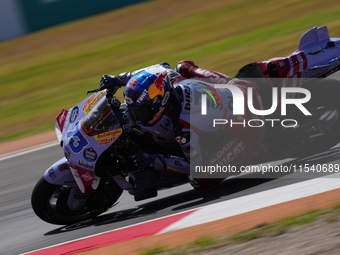 Alex Marquez (73) of Spain and Gresini Racing Moto GP Ducati during the race day of the Gran Premio GoPro de Aragon at Motorland Aragon Circ...