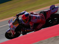 Marc Marquez (93) of Spain and Gresini Racing Moto GP Ducati during the race day of the Gran Premio GoPro de Aragon at Motorland Aragon Circ...