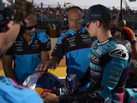 David Alonso (80) of Colombia and CFMoto Gaviota Aspar Team during the race day of the Gran Premio GoPro de Aragon at Motorland Aragon Circu...