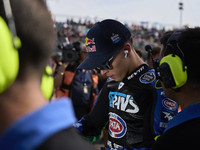 Diogo Moreira (10) of Brazil and of Italy and ltrans Racing Team Kalex during the race day of the Gran Premio GoPro de Aragon at Motorland A...