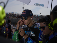 Diogo Moreira (10) of Brazil and of Italy and ltrans Racing Team Kalex during the race day of the Gran Premio GoPro de Aragon at Motorland A...