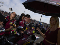 Tony Arbolino (14) of Italy and Elf Marc Vds Racing Team Kalex during the race day of the Gran Premio GoPro de Aragon at Motorland Aragon Ci...