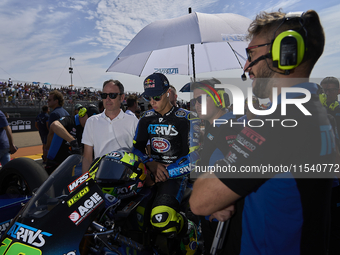 Diogo Moreira (10) of Brazil and of Italy and ltrans Racing Team Kalex during the race day of the Gran Premio GoPro de Aragon at Motorland A...