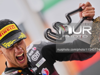 Tony Arbolino (14) of Italy and Elf Marc Vds Racing Team Kalex during the race day of the Gran Premio GoPro de Aragon at Motorland Aragon Ci...