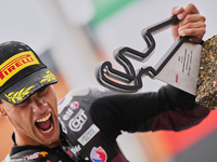 Tony Arbolino (14) of Italy and Elf Marc Vds Racing Team Kalex during the race day of the Gran Premio GoPro de Aragon at Motorland Aragon Ci...