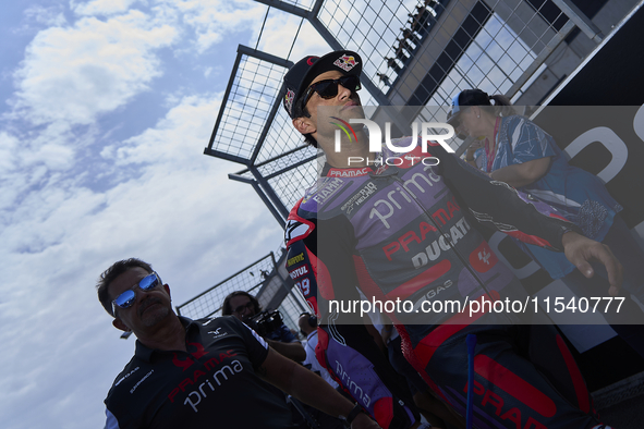 Jorge Martin (89) of Spain and Prima Pramac Racing Ducati during the race day of the Gran Premio GoPro de Aragon at Motorland Aragon Circuit...