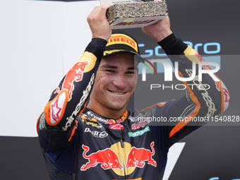 Deniz Oncu (53) of Turkey and Red Bull KTM Ajo Kalex during the race day of the Gran Premio GoPro de Aragon at Motorland Aragon Circuit on S...