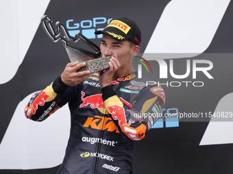 Deniz Oncu (53) of Turkey and Red Bull KTM Ajo Kalex during the race day of the Gran Premio GoPro de Aragon at Motorland Aragon Circuit on S...