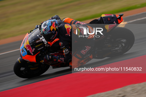 Celestino Vietti (13) of Italy and Red Bull KTM Ajo Kalex during the race day of the Gran Premio GoPro de Aragon at Motorland Aragon Circuit...