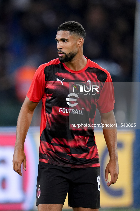 Ruben Loftus-Cheek of AC Milan looks on during the Serie A Enilive match between SS Lazio and AC Milan at Stadio Olimpico on Aug 31, 2024 in...