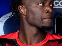 Tammy Abraham of AC Milan looks on during the Serie A Enilive match between SS Lazio and AC Milan at Stadio Olimpico on Aug 31, 2024 in Rome...